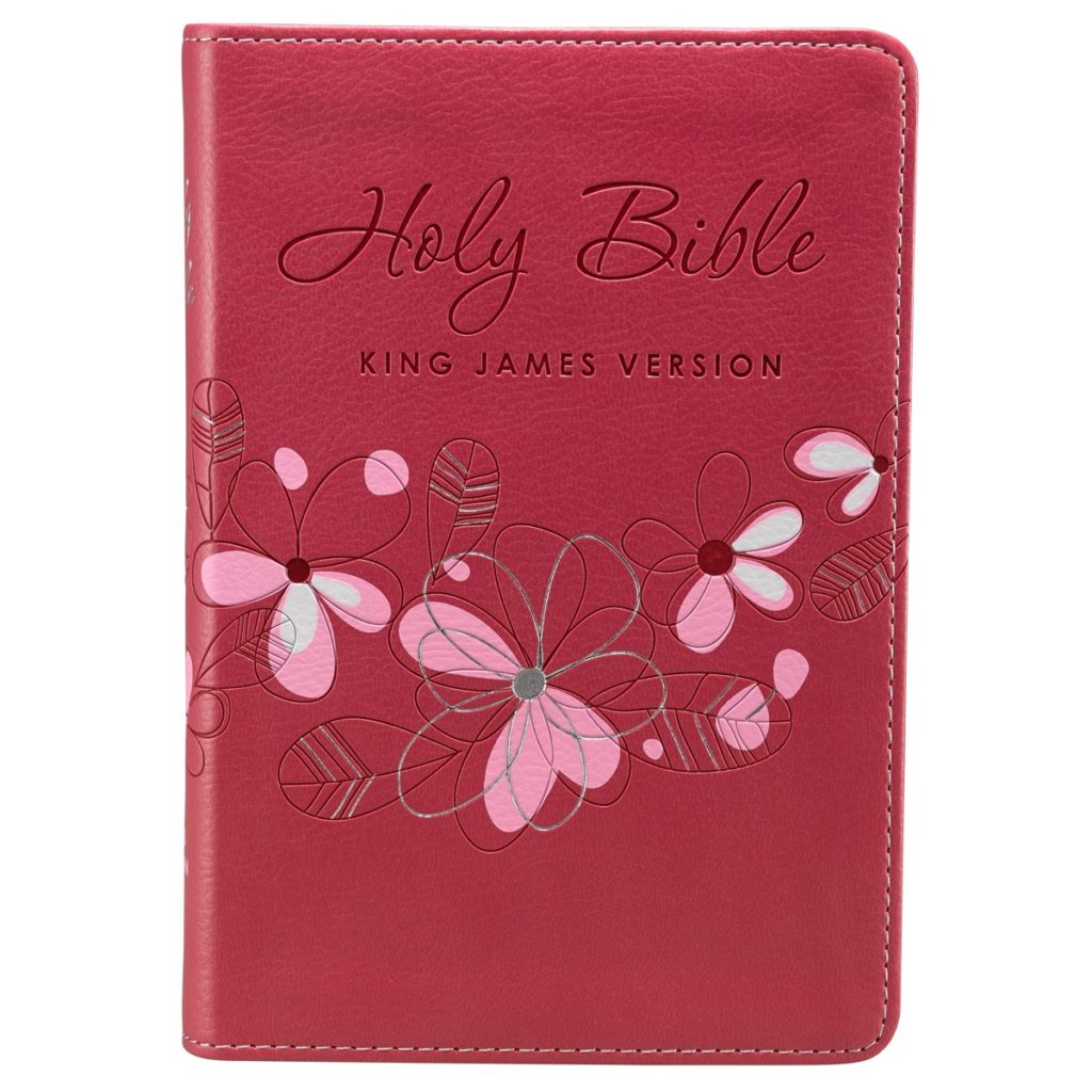 Pink Faux Leather Compact King James Version Bible