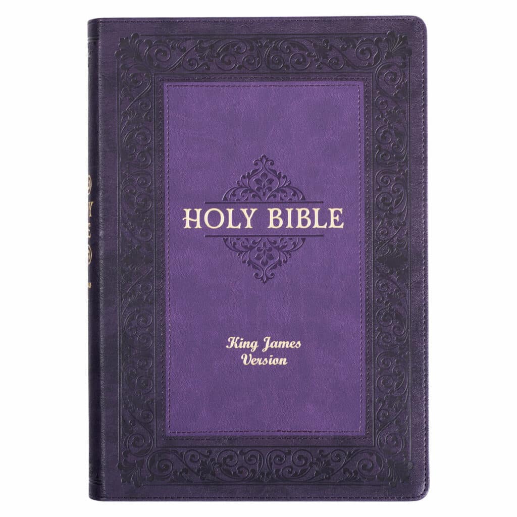 Two-tone Purple Faux Leather Large Print KJV Study Bible