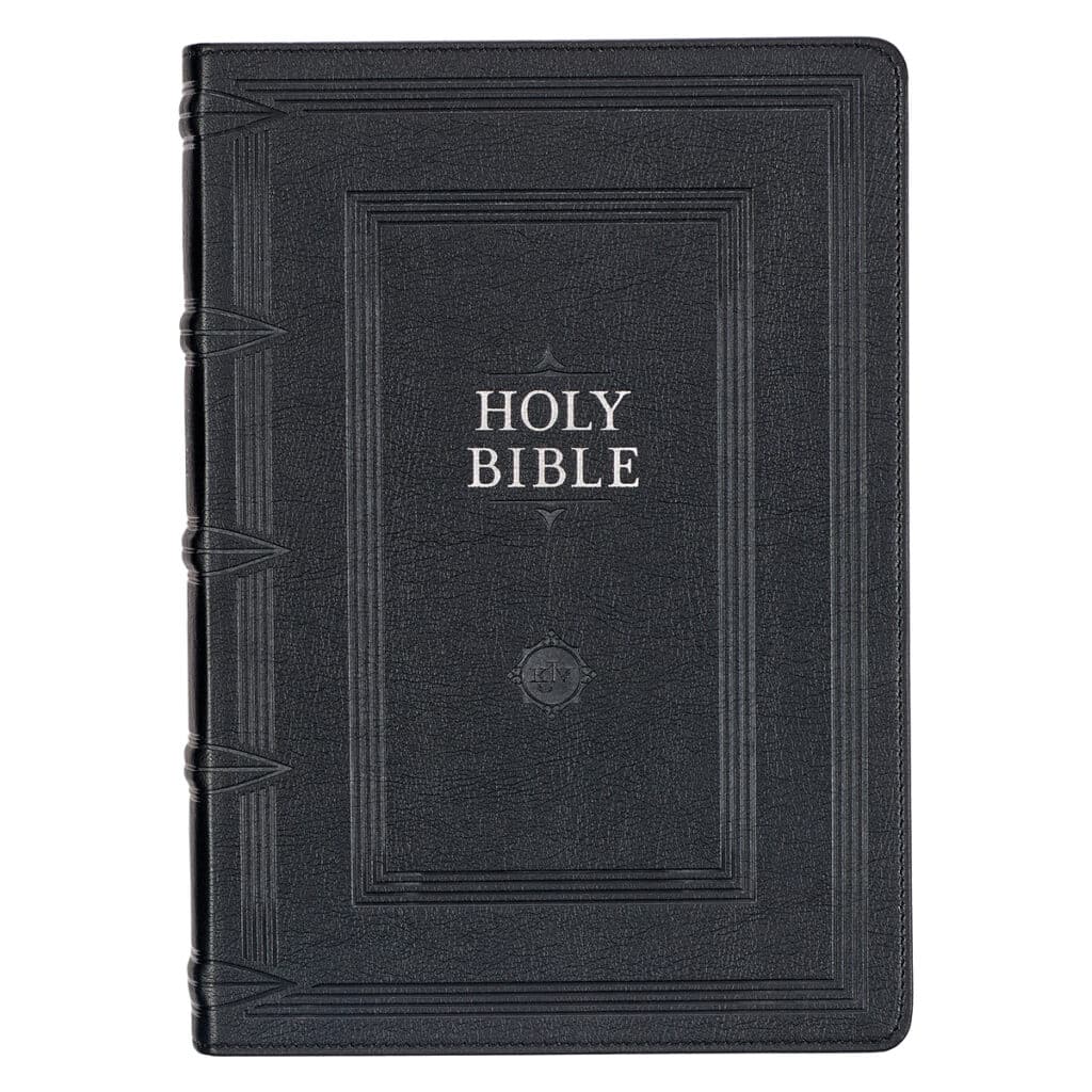 Black Faux Leather KJV Study Bible with Thumb Index